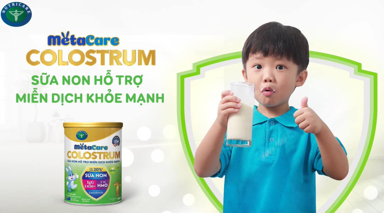 Sữa non Metacare Colostrum 1+ giúp trẻ tăng cường miễn dịch