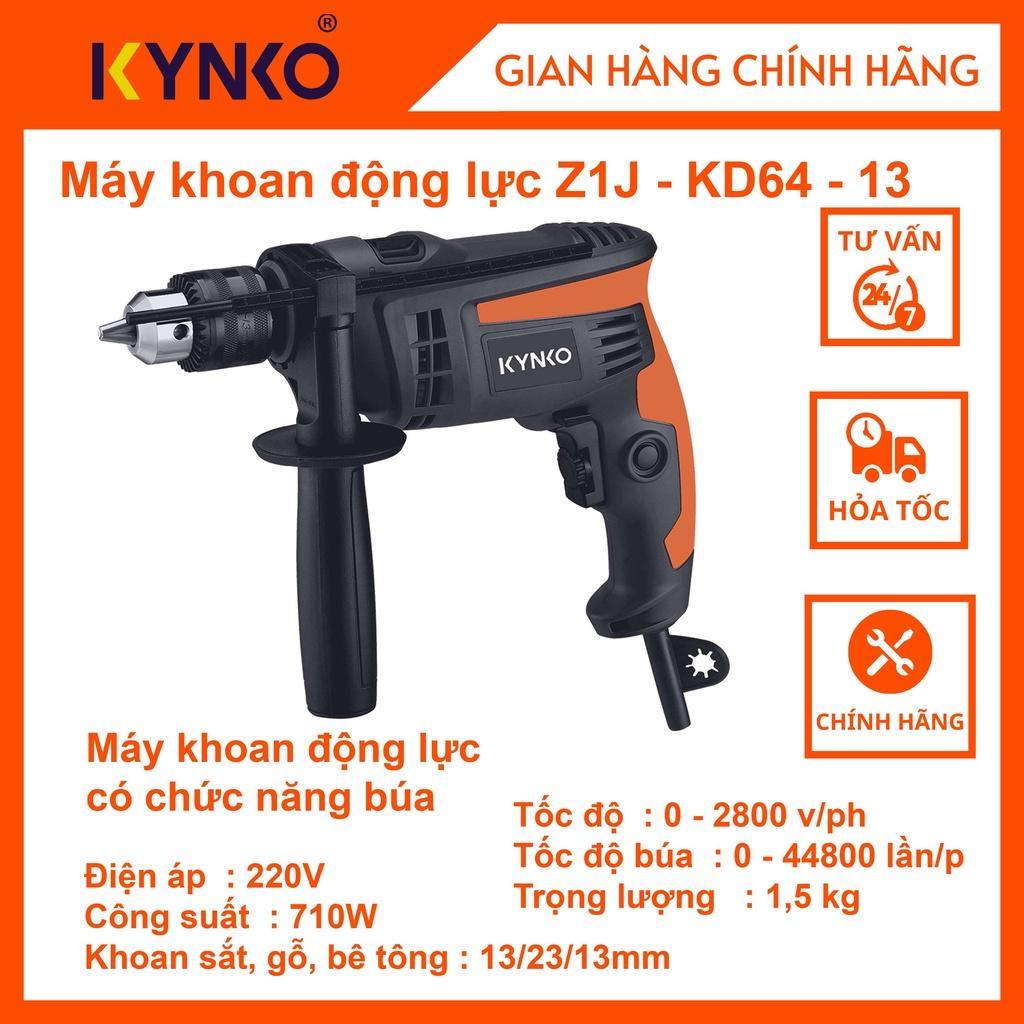 Máy khoan động lực cầm tay chính hãng Kynko J1Z-KD64-13 #6641 siêu khỏe