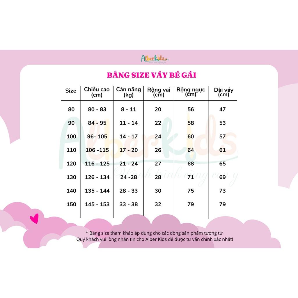 Váy bé gái thu đông Alber Kids cổ tim công chúa xinh đẹp Lila Dress cho trẻ em 2,3,4,5,6,7,8,9,10,11,12 tuổi