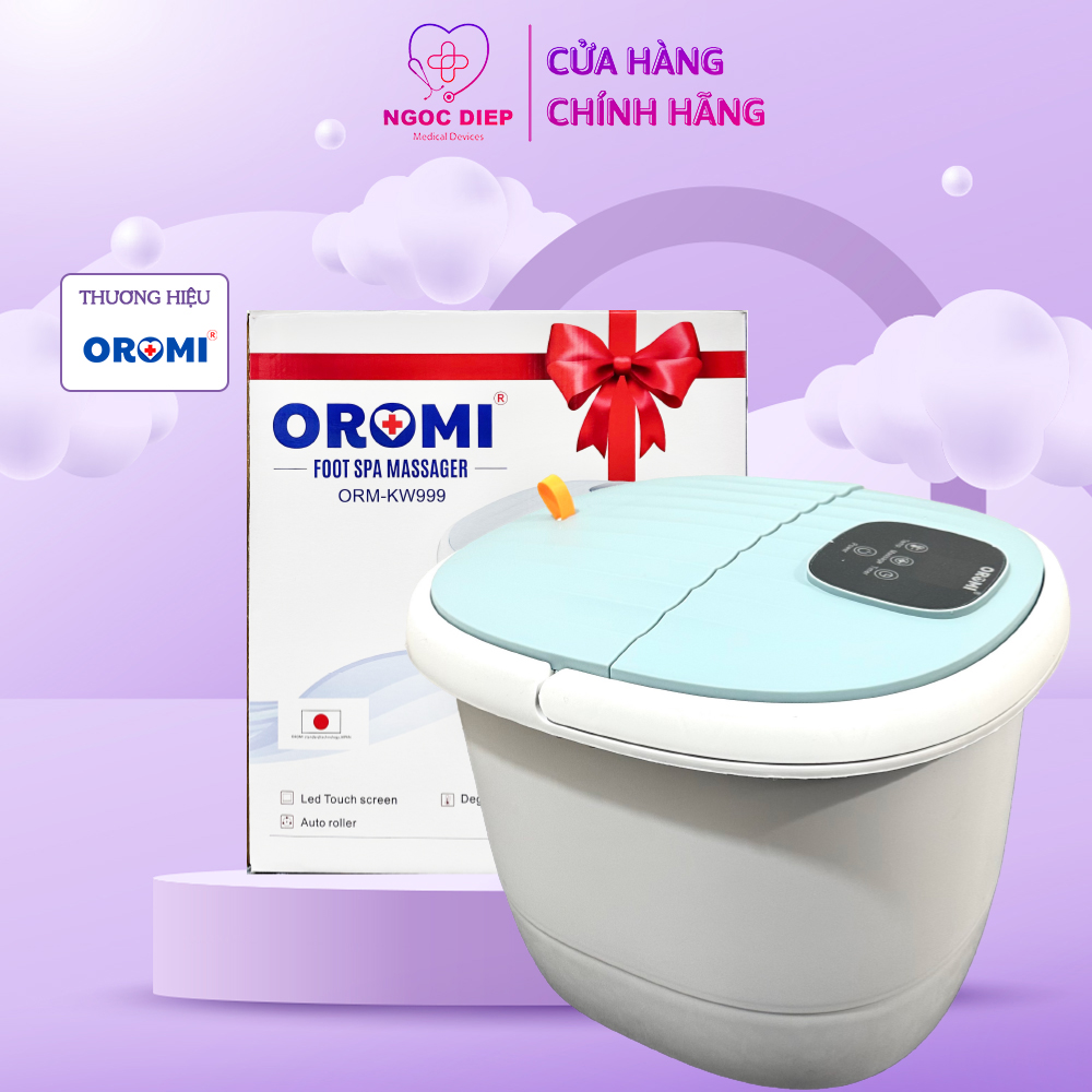 Máy massage chân tự động cao cấp OROMI ORM-KW999 - Máy mát-xa thư giãn có ngăn đựng thảo dược