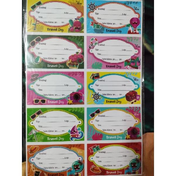 Nhãn vở decal 1 xấp