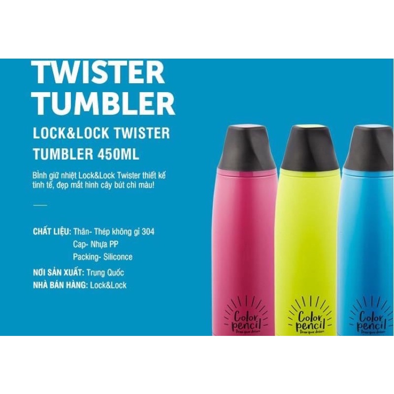 Bình Giữ Nhiệt Lock&Lock Twister Tumbler LHC4152 (450ml)
