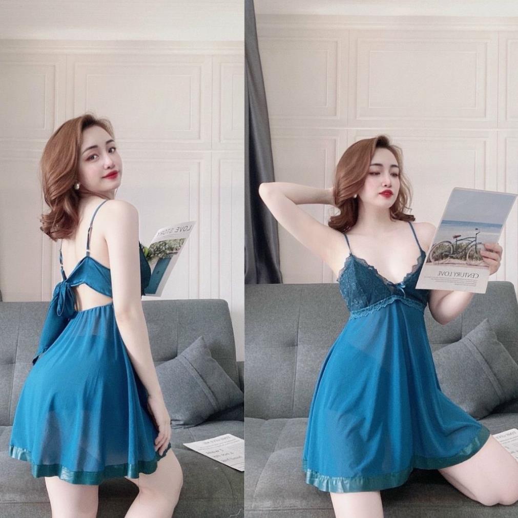 Đồ ngủ nữ️FREE SHIP️Đồ ngủ sexy lụa Chiffon phối Satin cao cấp mềm mại xinh xắn kèm hình thật shop chụp
