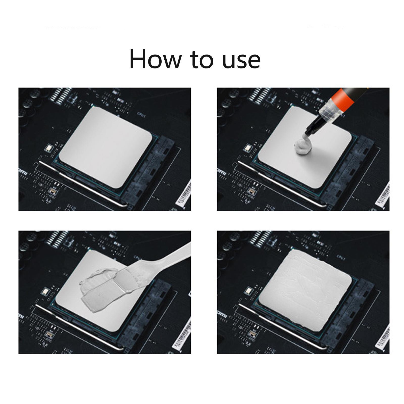 Thermal Compound Paste, 4G CPU GPU Cooler Heatsink Easy to Apply 12.8W/M·K for CPU