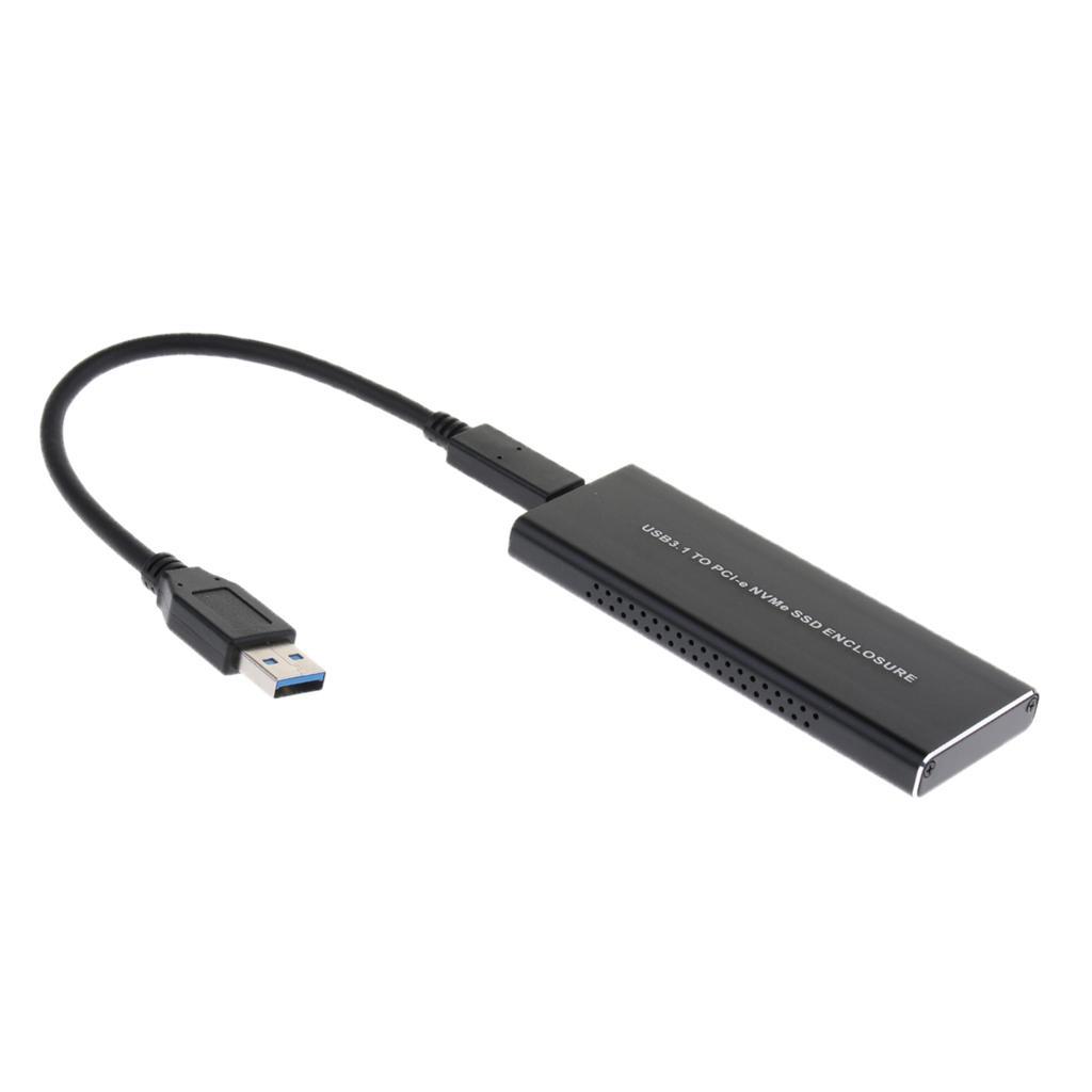 M.2 NVME To USB3.1 Type-C 10GBPS Enclosure M.2 PCI-E SSD External Drive Box
