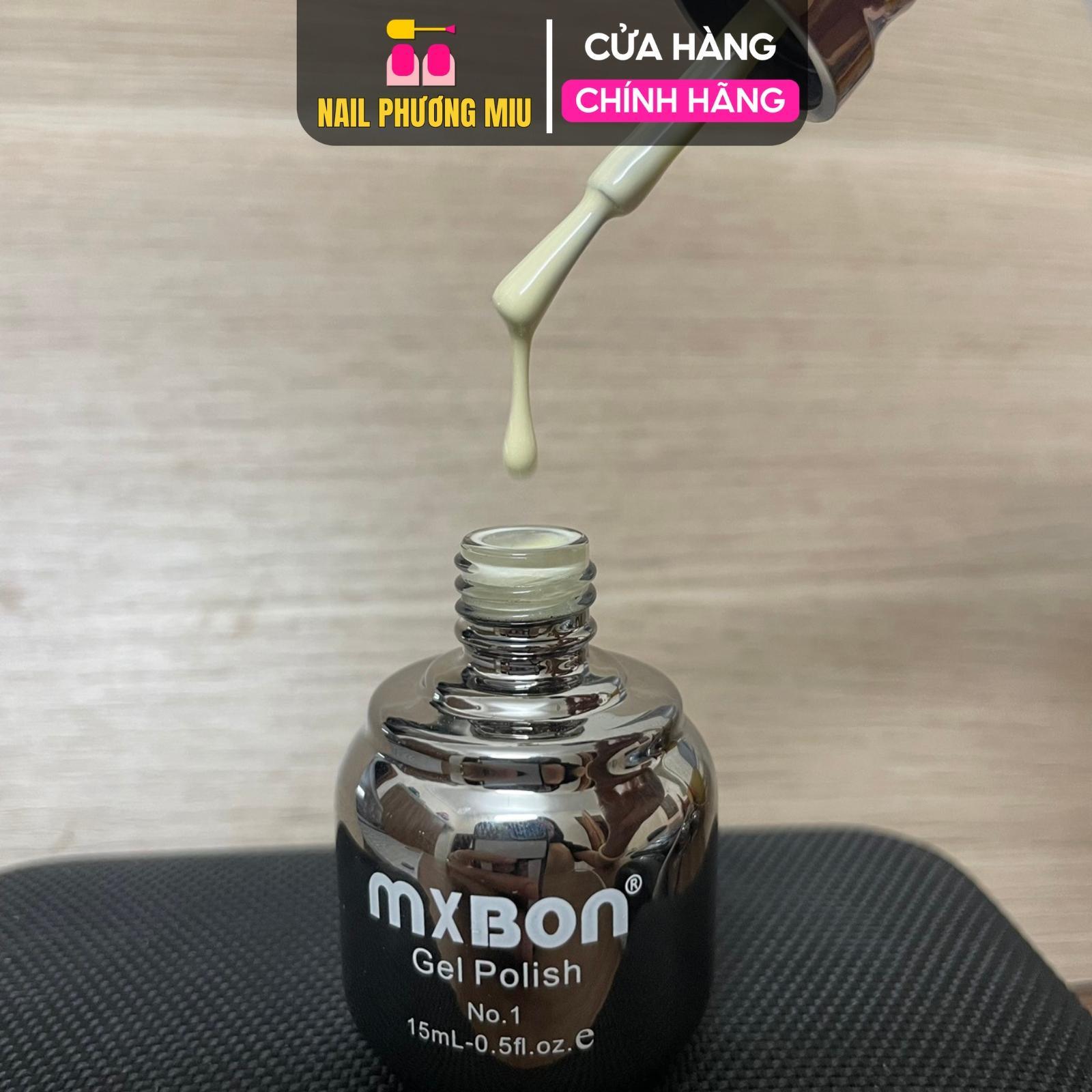 Sơn Gel Lẻ Mxbon Màu Trắng Sữa 15ml Làm Nail, Đậm Đặc, Siêu Mướt, Lên Màu Chuẩn, Bóng Bền Đến 45 Ngày Nail Phương Miu Nữ Women