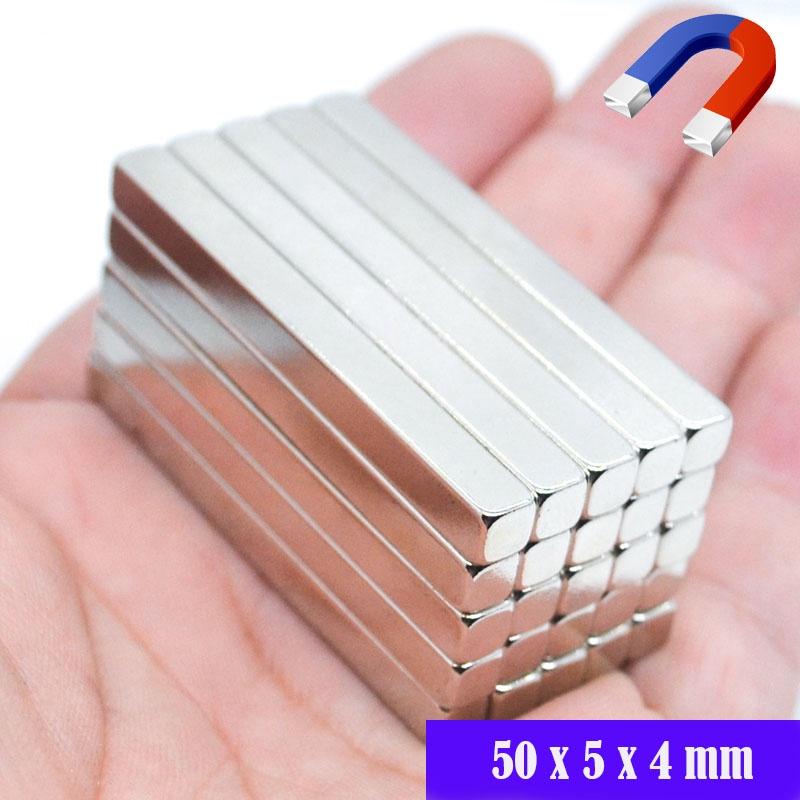 Nam châm kích thước 50x5x4mm set 5 viên, nam châm siêu từ tính