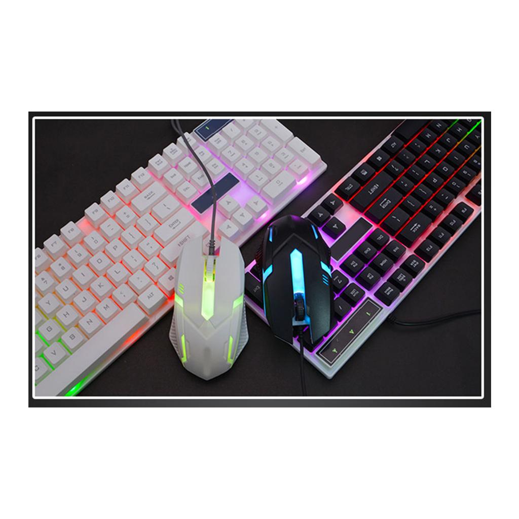 Wired Gaming Keyboard Mouse Set RGB LED Backlight