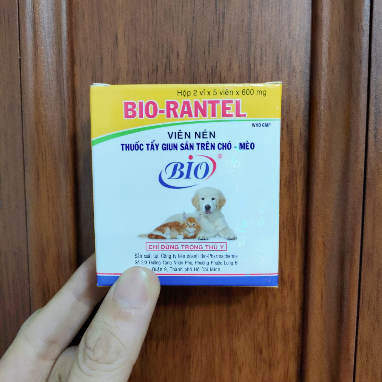 Viên Xổ Giun Tẩy Giun Sán Cho Chó Mèo Bio-Rantel 600mg