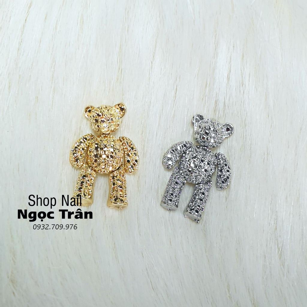 Charm Gấu Chuyển Động Đính Móng