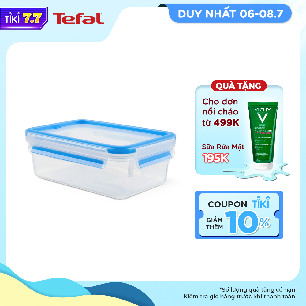 Hộp bảo quản thực phẩm nhựa Tefal Masterseal Fresh 1000ml - Hàng chính hãng