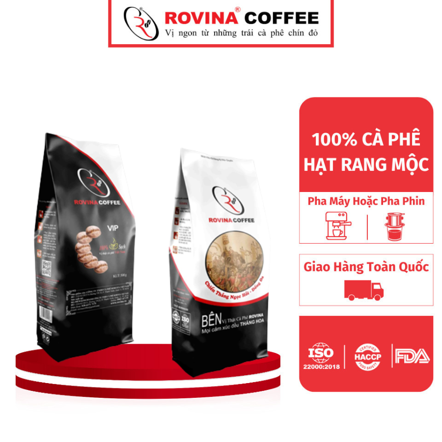 Cà Phê Rovina Vip - Pha Máy - Gói 500gr Mùi Thơm Quyến Rũ, Đậm Mang Lại Những Tách Cà Phê Tuyệt Hảo