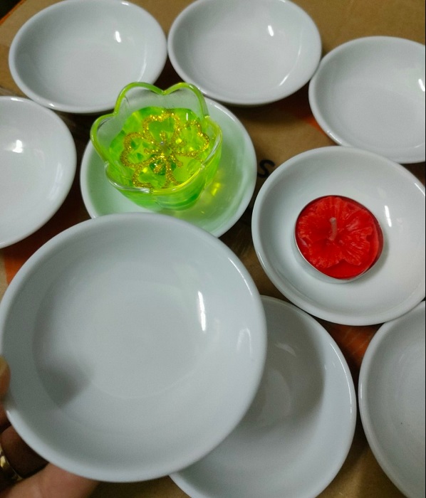 Set 15 đĩa đựng nến, đựng gia vị siêu xinh