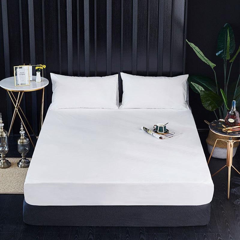 Đồng Màu Drap Giường Trên Giường Có Bọc Nệm Chống Thấm Trên Giường Lưng Thun Trang Bị Tấm Trên Thun 160*200 Nhà