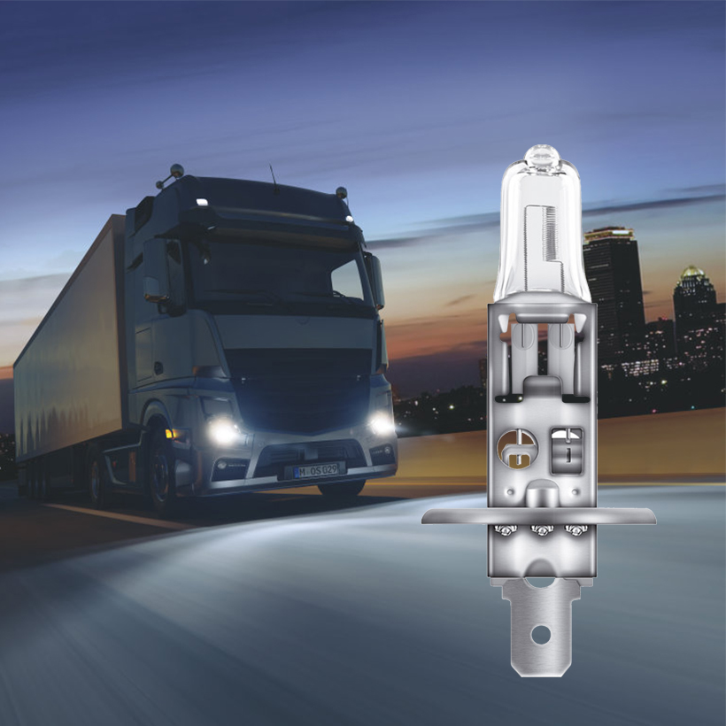 Combo 2 Bóng Đèn Halogen Tăng Sáng 100% OSRAM Truckstar Pro H1 64155Tsp-Hcb 24V 70W