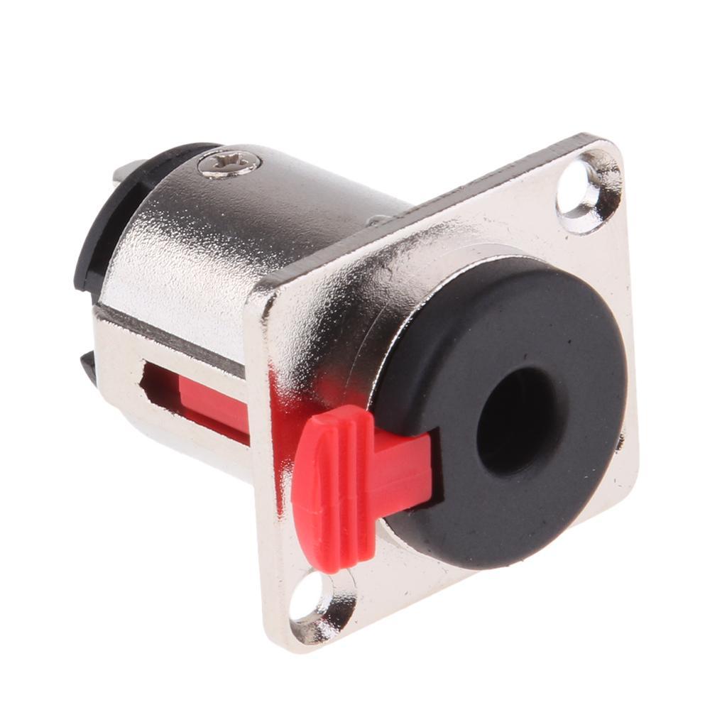 2x 6.35mm 1/4" Female Stereo TRS Audio Socket Jack Connector Chassis Mount