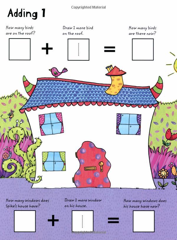 Sách tẩy xóa tiếng Anh - Usborne First Sums