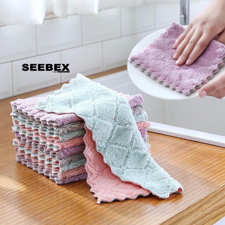 Bộ 10 Khăn lau đa năng sợi mềm thấm hút