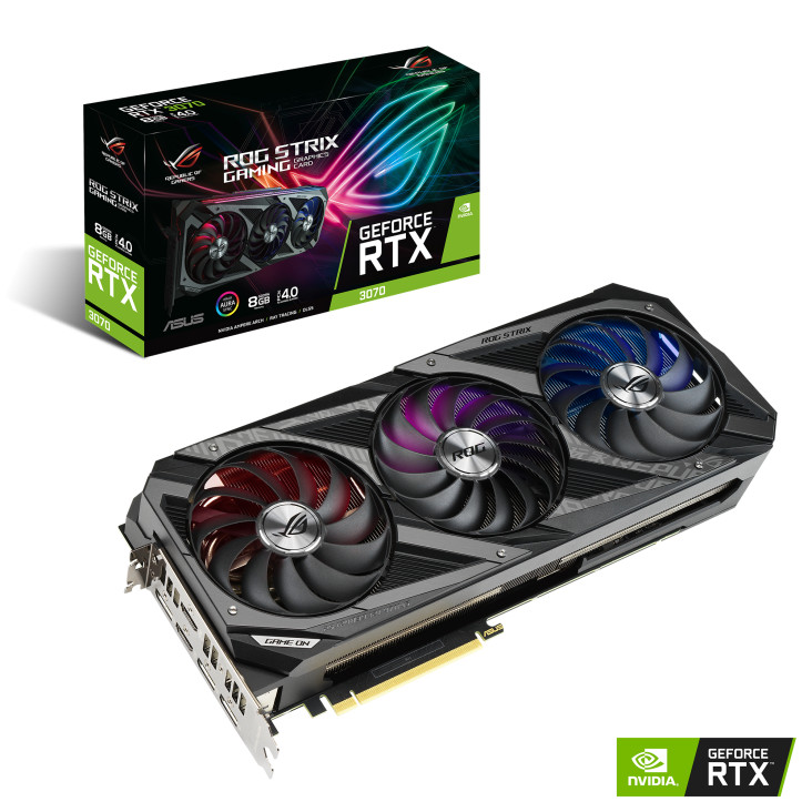 Card đồ họa VGA ASUS ROG-STRIX-RTX3070-8G-GAMING 8GB GDDR6 256-bit - Hàng Chính Hãng