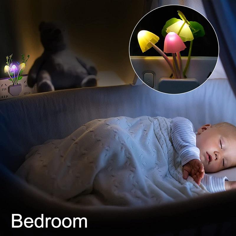 Đèn ngủ LED hình cây nấm/ lá sen 7 màu sắc thay đổi độc đáo trang trí phòng khách/ phòng ngủ