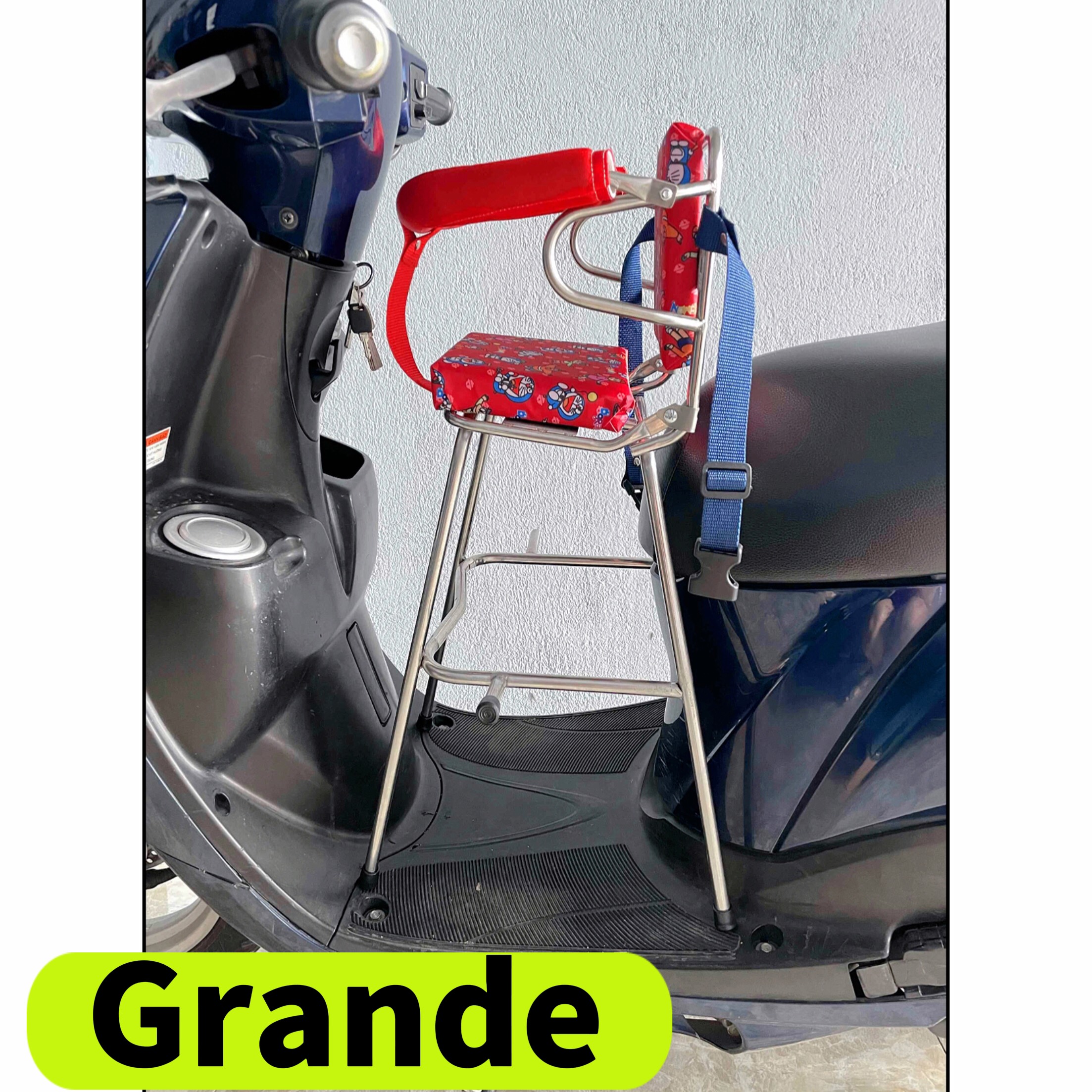 Ghế ngồi xe máy Xe Ga, Yên Nệm, Không Tựa,Có tựa,Có Vòng,Có Gác Chân,An Toàn , GHẾ GA GẬP INOX CHO BÉ