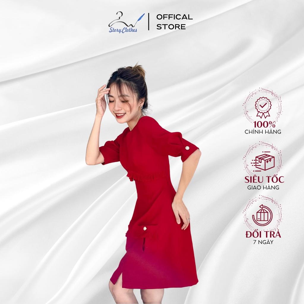 Luna Dress| đầm Tweed cao cấp tay ngắn Story.clothes thời trang nữ