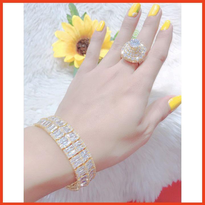 Lắc Tay Nữ Đính Đá Tiêu Thư Chanh Sả