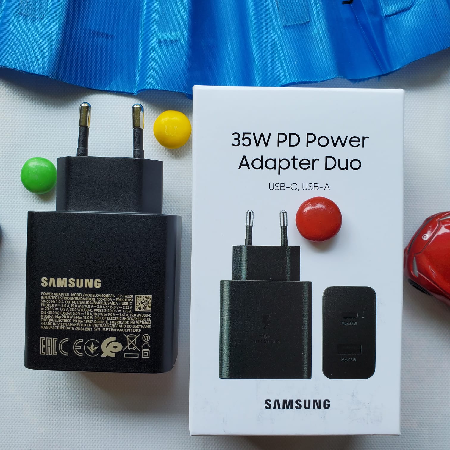 Củ Sạc Samsung 35W - 2 cổng - EP-TA220 - Hàng Chính Hãng
