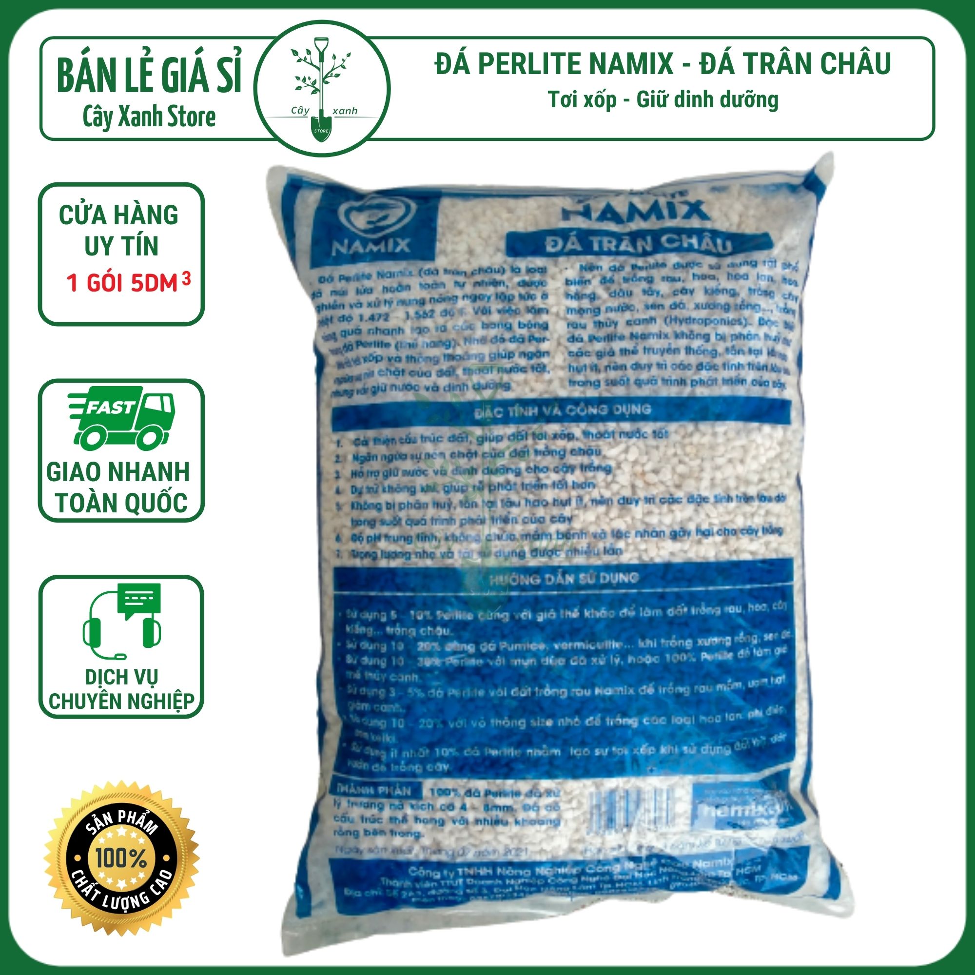 Đá Perlite Đá Namix Đá Trân Châu - Cực Phẩm Cho Sen Đá, Xương Rồng