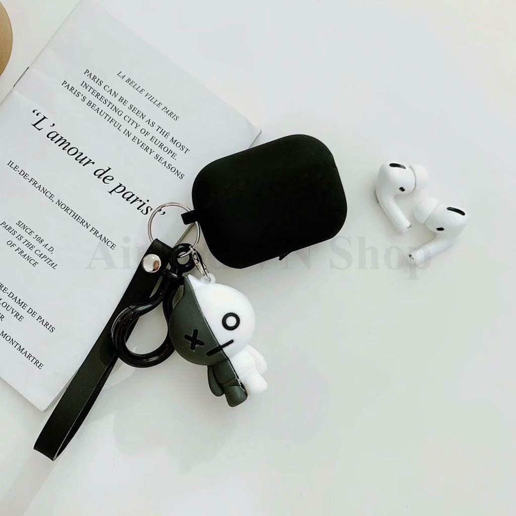 Case dành cho airpods pro silicon kèm móc kute cao cấp