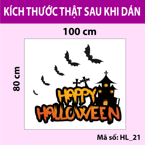 DECAL TRANG TRÍ HALLOWEEN COMBO SỐ 14