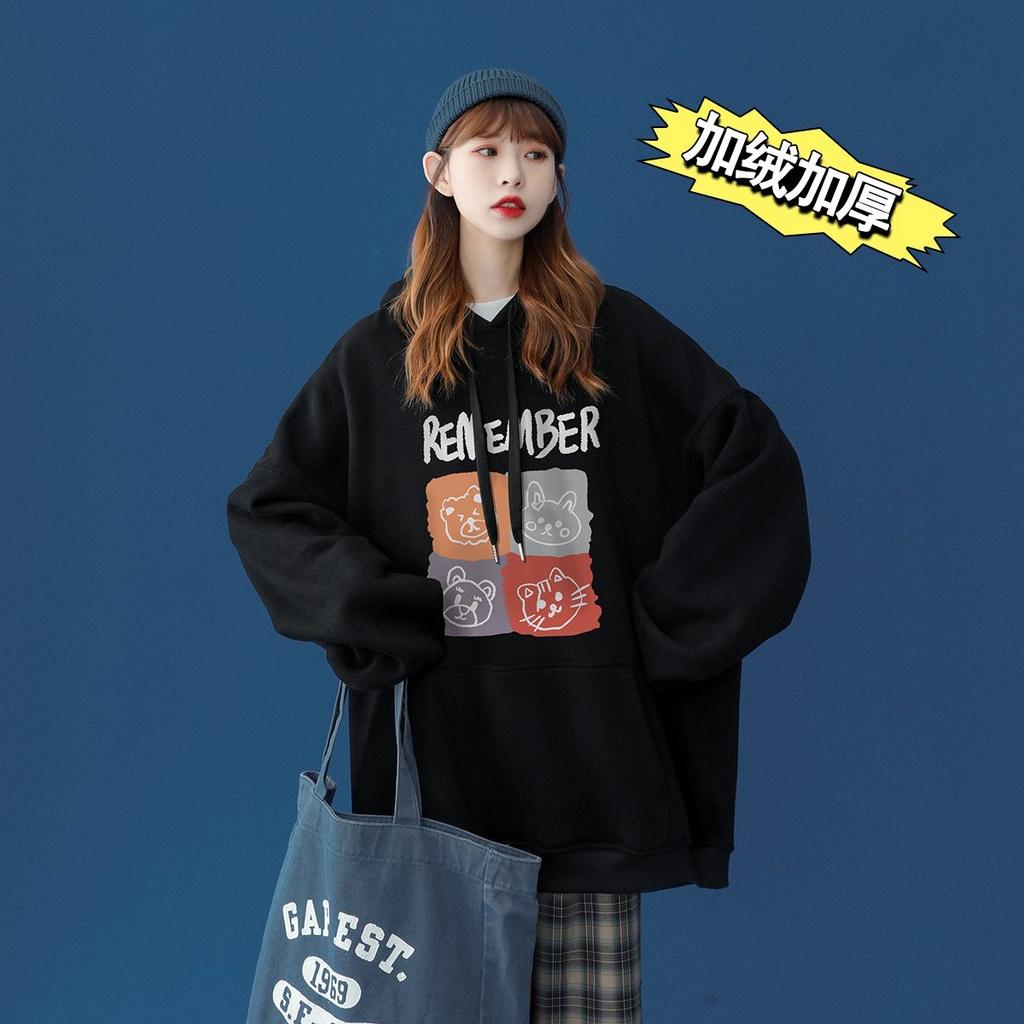 Áo hoodie nam nữ Áo sweater nỉ nam nữ from rộng Unisex chất nỉ ngoại 2 lớp dày dặn Remember DC302