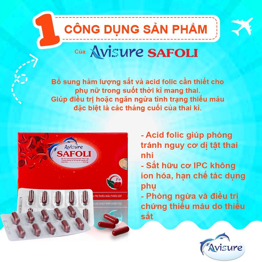 Avisure Safoli - sắt hữu cơ cho phụ nữ mang thai 30 viên