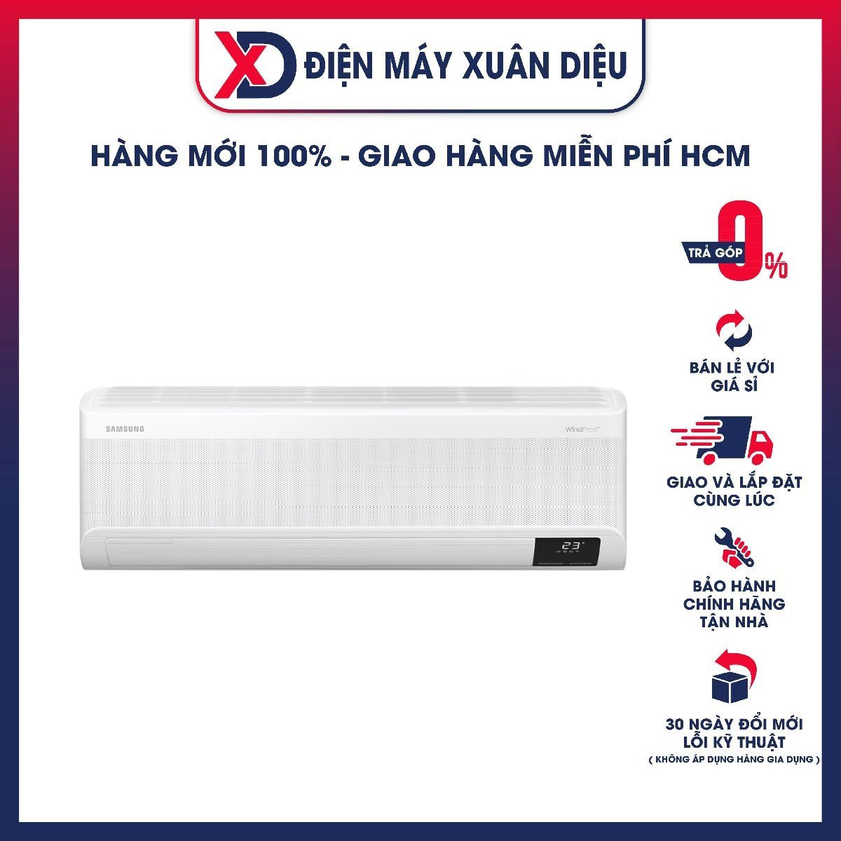 AR13CYFAAWKN - Máy lạnh Samsung inverter 1.5HP AR13CYFAA - Hàng chính hãng (chỉ giao HCM)