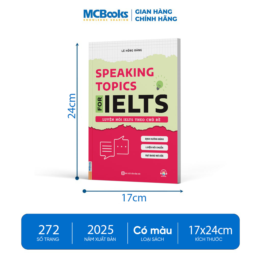 Sách - Speaking Topics For Ielts – Luyện Nói Ielts Theo Chủ Đề
