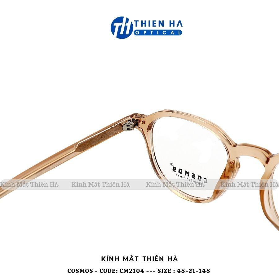 Gọng kính tròn nam nữ Thiên Hà Optical nhựa Acetate cốt thép chắc chắn ôm mặt phù hợp độ cận cao COSMOS CM2104