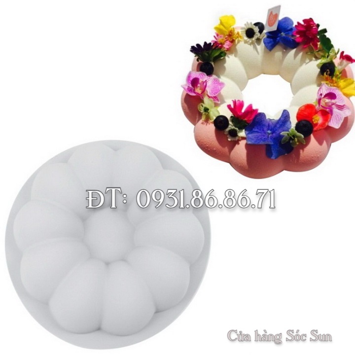 Khuôn silicon bí ngô tròn loại 21 cm - Mã số 1167