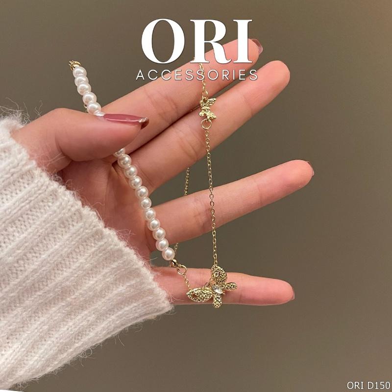 Dây chuyền nữ cánh bướm đính đá Azaria cá tính độc đáo ORI ACCESSORIES D150