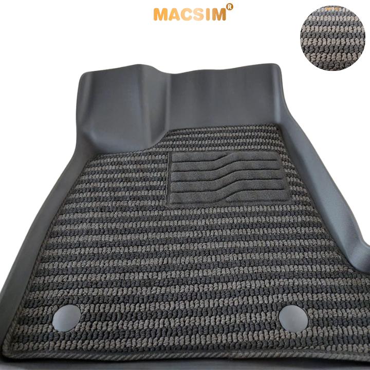 Thảm Lót Sàn 2 Lớp TPE Macsim Vinfast VF3 Chuẩn Form, Bền, Không Mùi (sd3 xám đen ct)