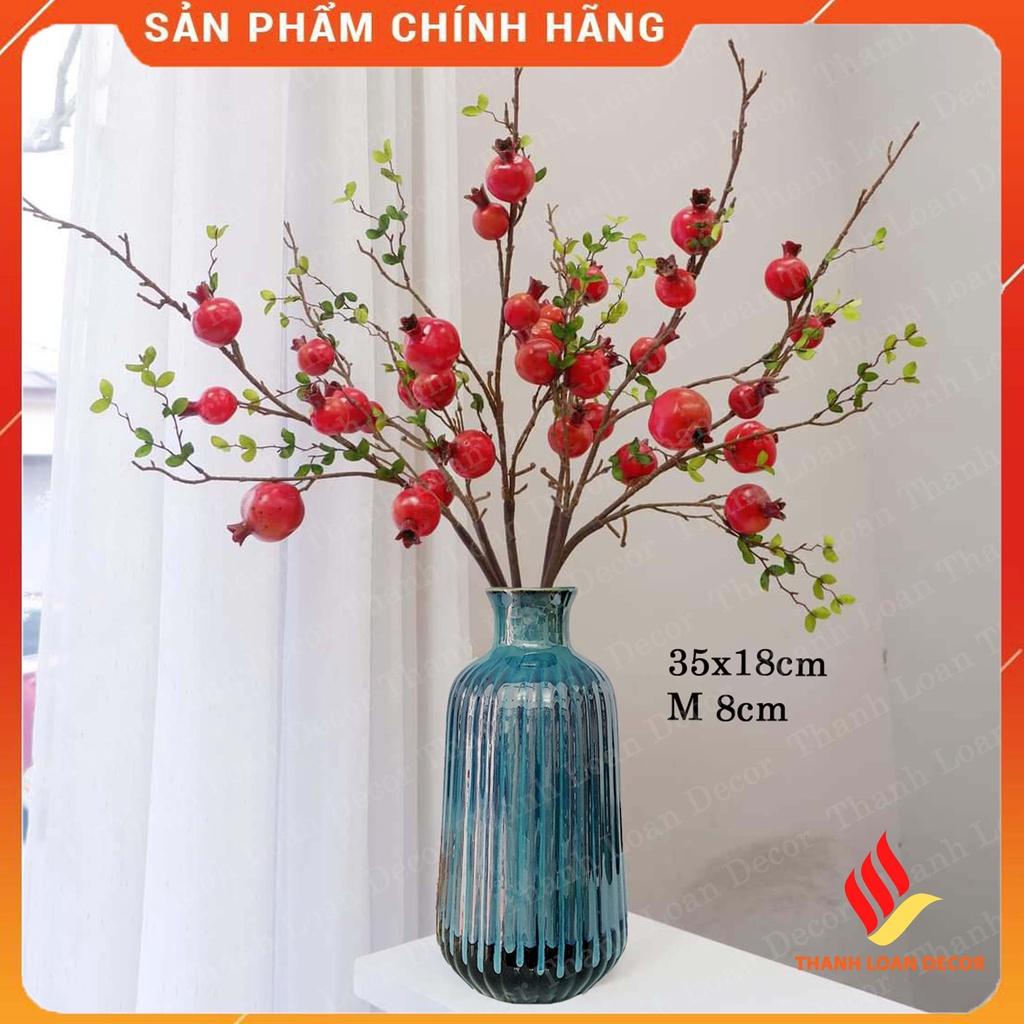 Lọ hoa gốm Bát Tràng cỡ to cao 35 cm - Bình hoa trang trí dáng bình dừa men xanh hỏa biến