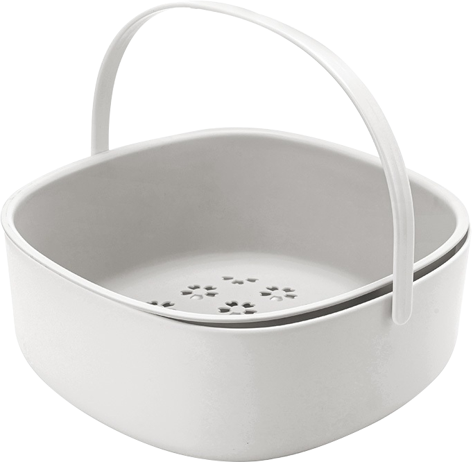 Bộ thau rổ có quai Rose Elmich EL0267, EL0268, Hàng chính hãng, Size 24, 28cm, nhựa PP an toàn, 2 lớp rổ - JoyMall