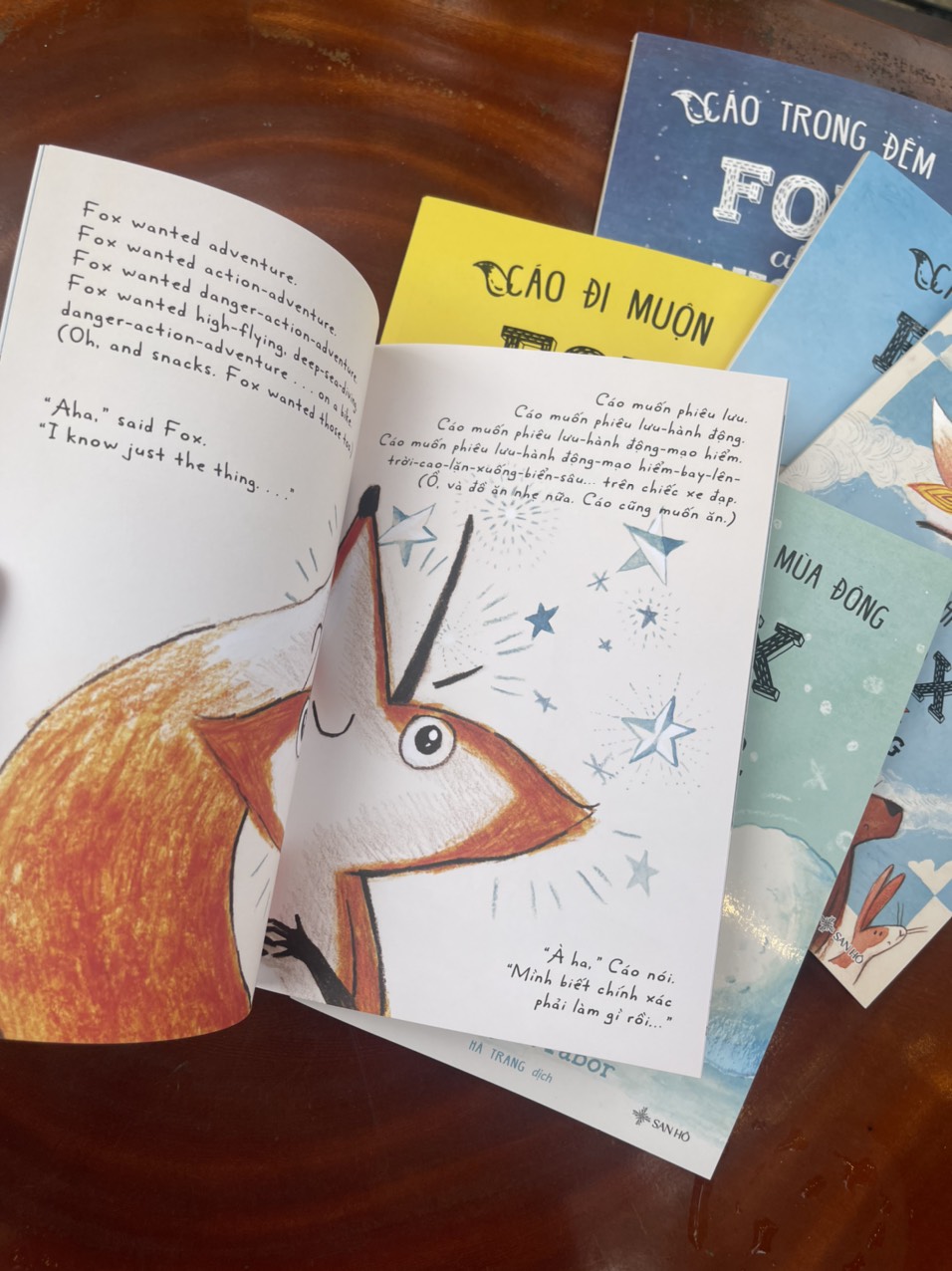 Boxset FOX CHÚ CÁO TINH NGHỊCH – TRỌN BỘ 6 CUỐN – SONG NGỮ VIỆT ANH – IN MÀU TOÀN BỘ - SAN HÔ BOOKS -