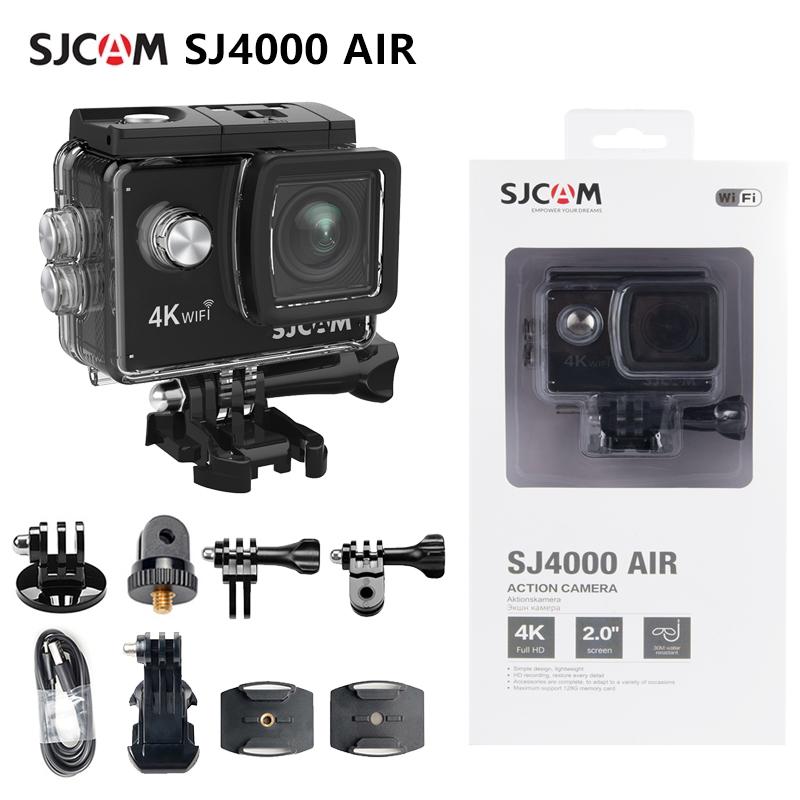 Máy ảnh hành động SJCAM SJ4000 AIR 4K 30PFS 1080p 4X Zoom WiFi Motorcycle Xe đạp Mũ bảo hiểm máy ảnh hành động Video Sports Video Sports Video