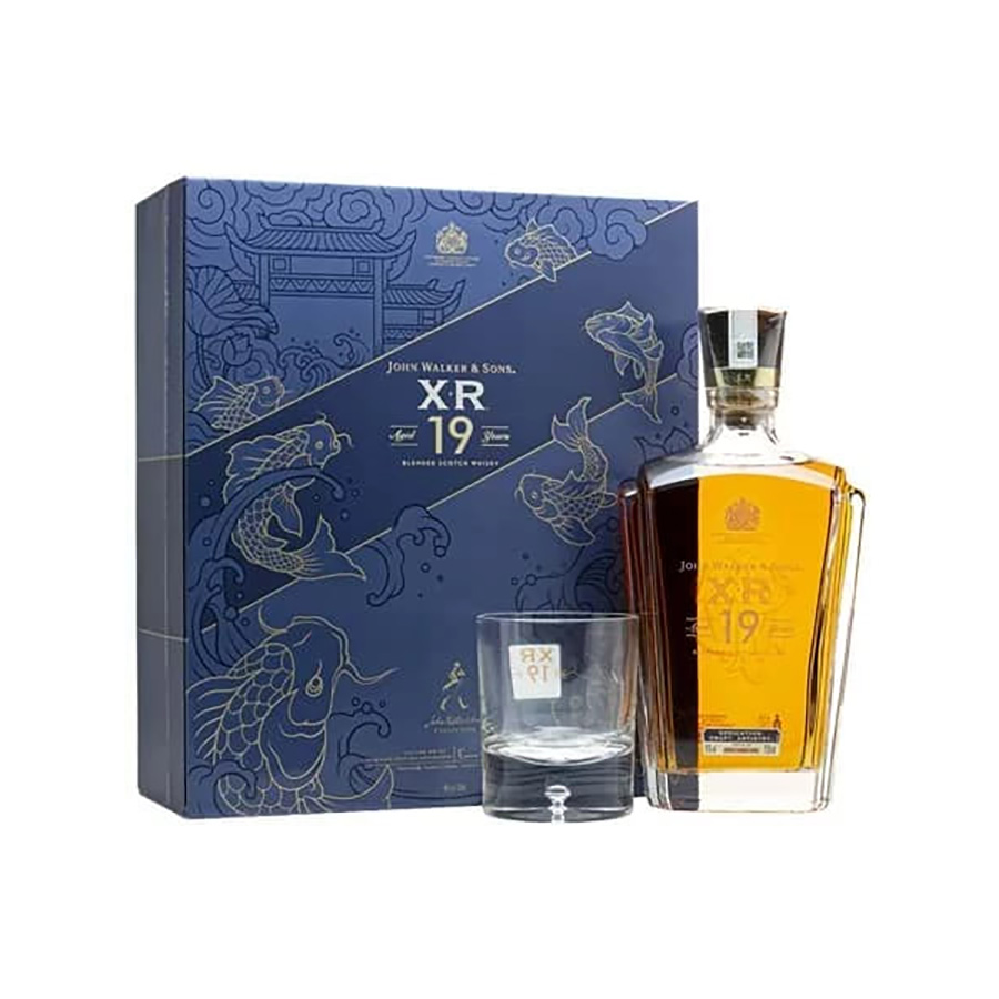 Hộp quà Rượu John Walker  Sons XR aged 19 years Blended Scotch Whisky 40% 750ml