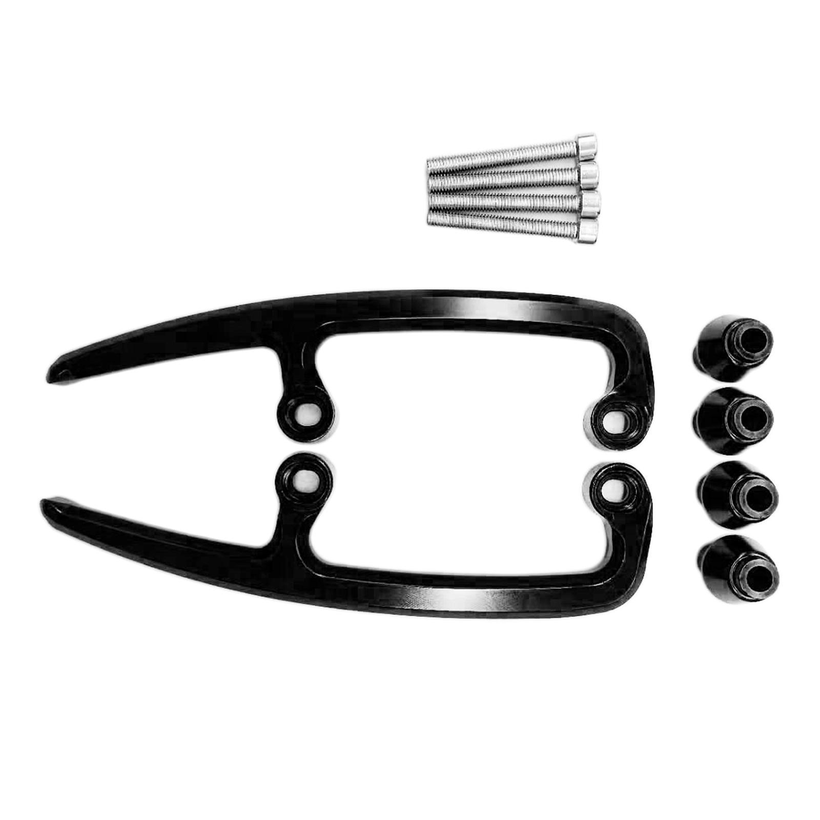 2 Pieces Motorbike Rear Seat Passenger Armrest Handle for  Black