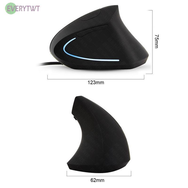 Usb Wired 6-button Vertical Ergonomic Optical Mouse 800-3200dpi For Laptop Pc #