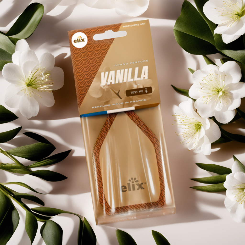 Giấy thơm  treo Ô tô Elix Tulip - Hương Vanilla (Dịu nhẹ, ngọt ngào)