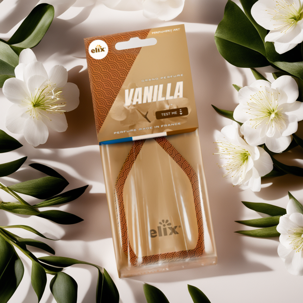 Giấy thơm treo Ô tô Elix Tulip - Hương Vanilla (Dịu nhẹ, ngọt ngào)