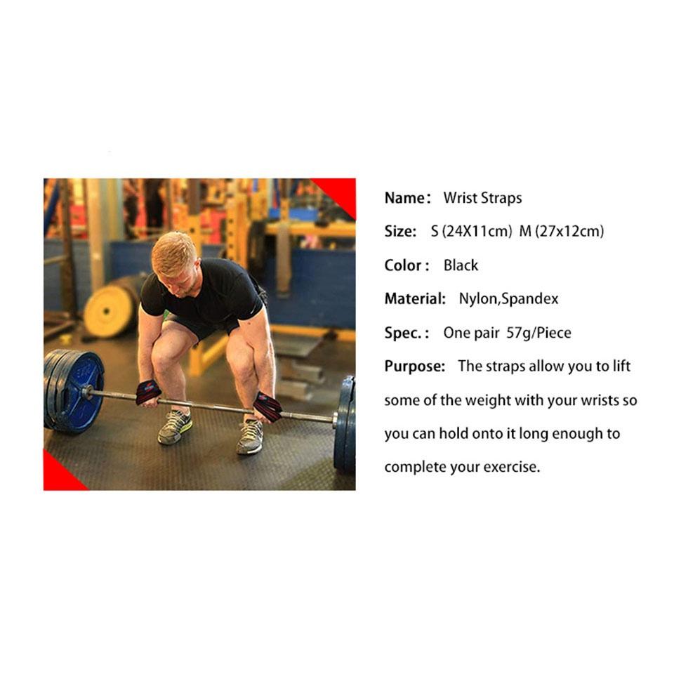 Dây đai quấn cổ tay hỗ trợ nâng tạ tập gym hình số 8