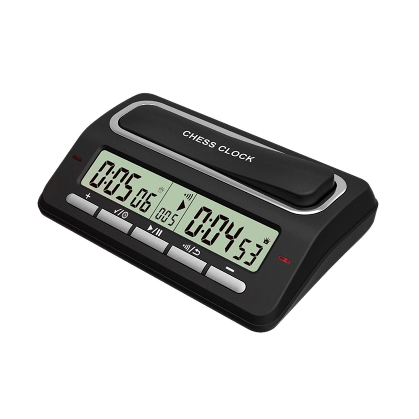 Digital Chess Clock Chess Game Timer with LED Indicator 39 Pre-set Timing System for International Chess